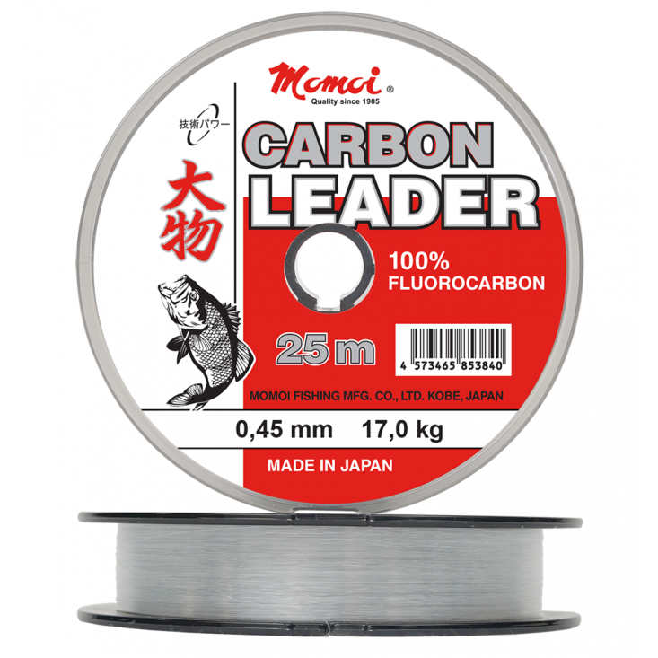Рыболовная леска Momoi Carbon Leader, 25 м, прозрачная (0,40 мм, 14 кг)