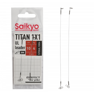 Поводок Saikyo Titan 1x1 UL STOUL1004, 4кг/10см, 2шт